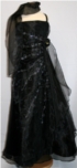 Kleid aus Organza - schwarz, lila, fuchsia, pink, rot, t�rkis