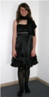 Corsagenkleid mit Spagettitr�gern+Stola - rot,fuchsia,t�rkis,schwarz,weiss,lila,silber
